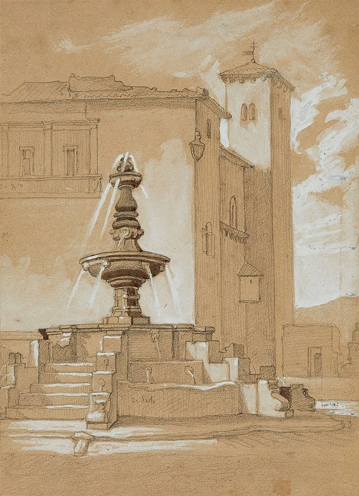 Fontana in una città del sud